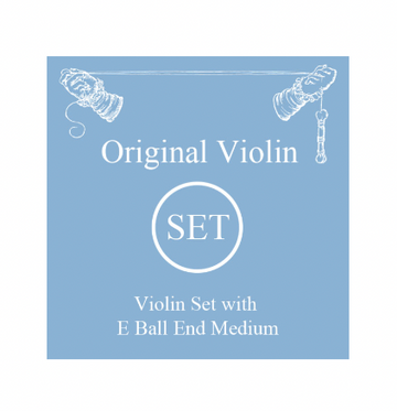 Larsen Violin Gold E & Silver D String Set, Ball End or Loop End